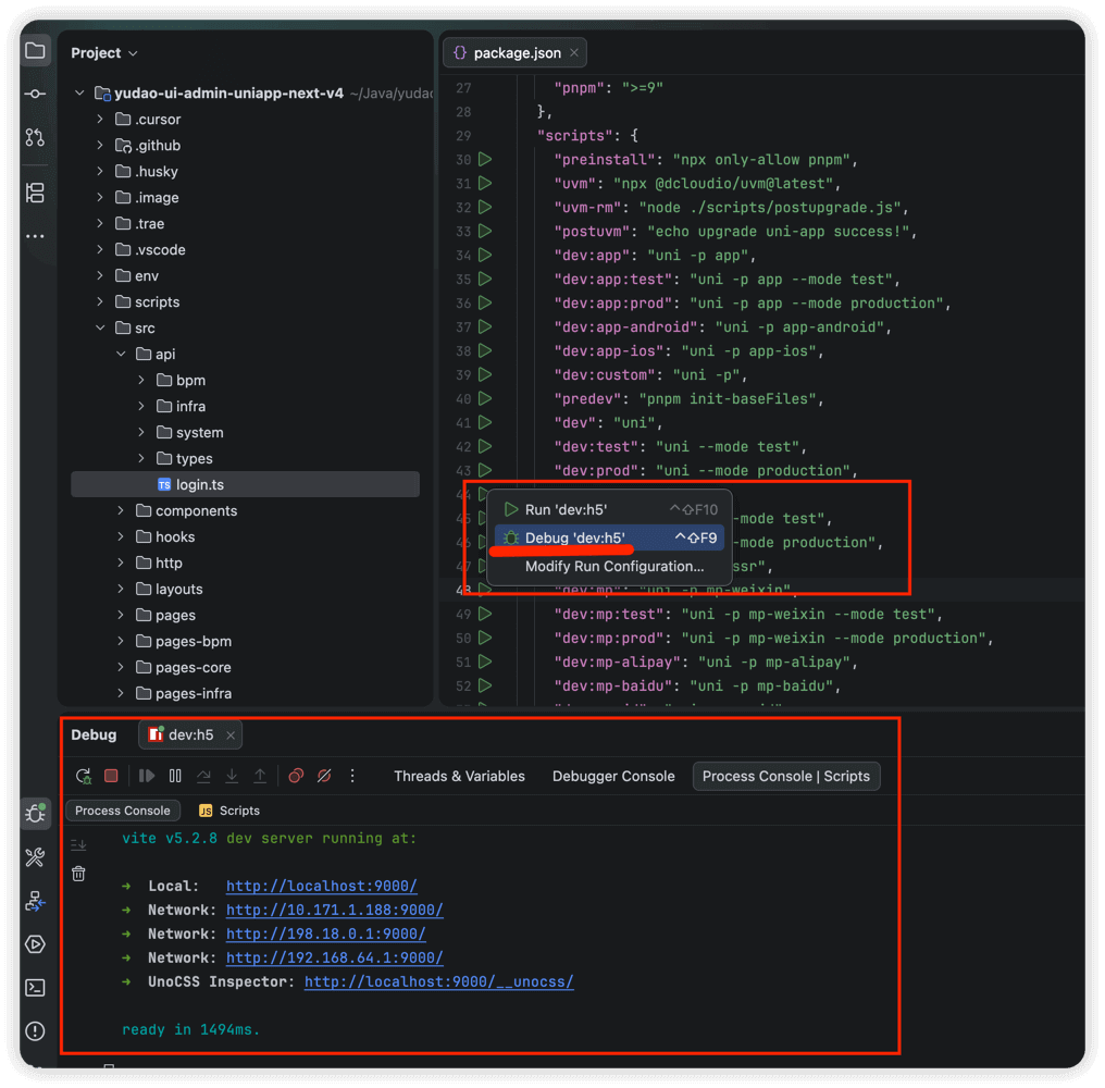 IDEA debug 前端项目